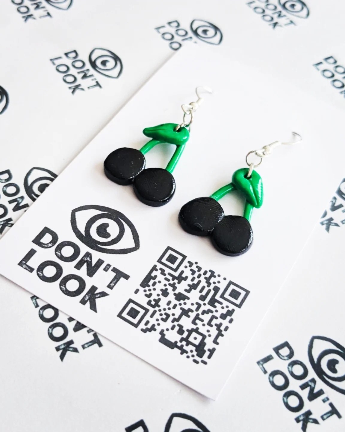 Black cherry earrings