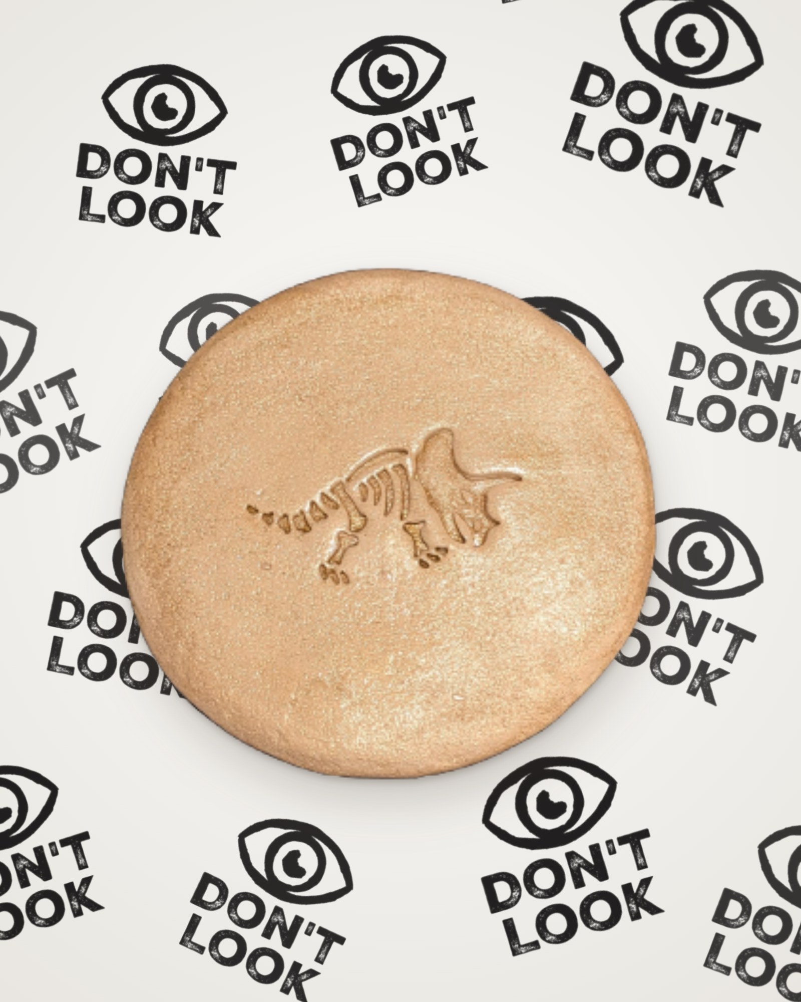 Triceratops coaster in gold